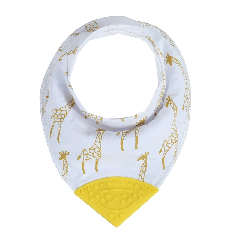 Silicone Bib Infant Baby Nursing Newborn Breast Feeding with Silicone Teether bibs  bandana Burp Cloths Accessories YAB020