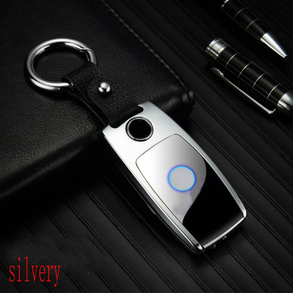 USB Зажигалка освещение светодиодный экран Ключ Пряжка
