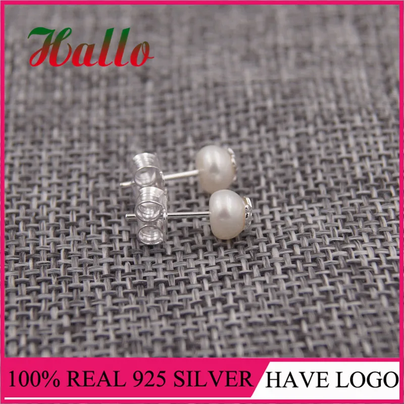 6MM 911143500 Pendientes Аро украшения из серебра 925 пробы жемчужные серьги Подвесные серьги de ley 925 mujer ювелирные изделия из натурального жемчуга - Цвет камня: 6MM 911143500