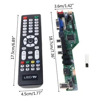 

Universal LCD Controller Driver Board Kit V29 AV TV VGA USB Interface L41F