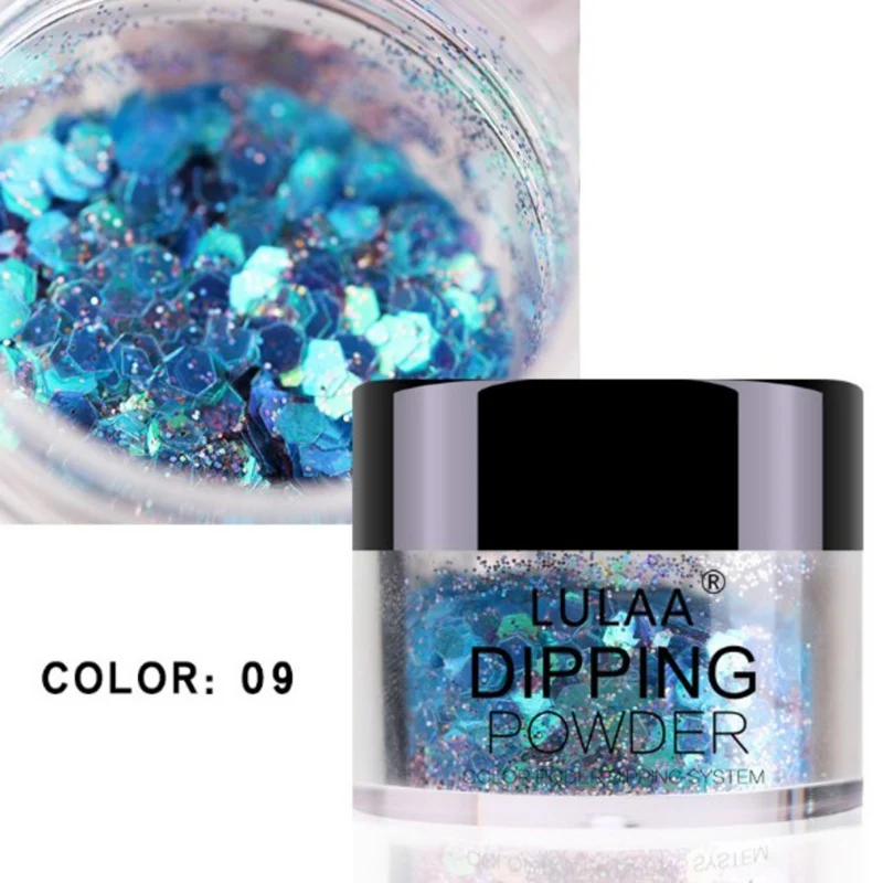 Wholesale Nail Mirror Glitter Powder Sequins UV Gel Polish Sparkling Powder Dust DIY Charm Glitter Flakes MKXJ - Цвет: 9