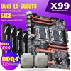 Atermiter Dual X99 Motherboard With 2011-3 XEON E5 2680 V3*2 With 4pcs X 16GB = 64GB DDR4  3200MHz Memory Combo Kit ► Photo 2/6