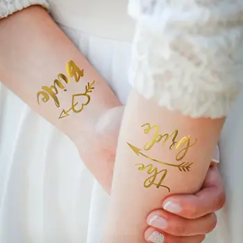 

10pcs/set Temporary Tattoo Sticker Bride Tattoo for Hands Body Finger Glitter Tattoo Waterproof Long Lasting Fake Tattoo