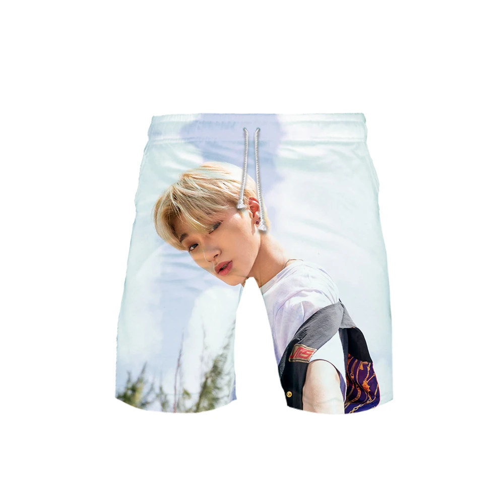 ATEEZ 3D пляжные шорты мужские эксклюзивные модные летние повседневные шорты модные хип хоп Короткие 3D Брюки пляжная одежда XXS-6XL