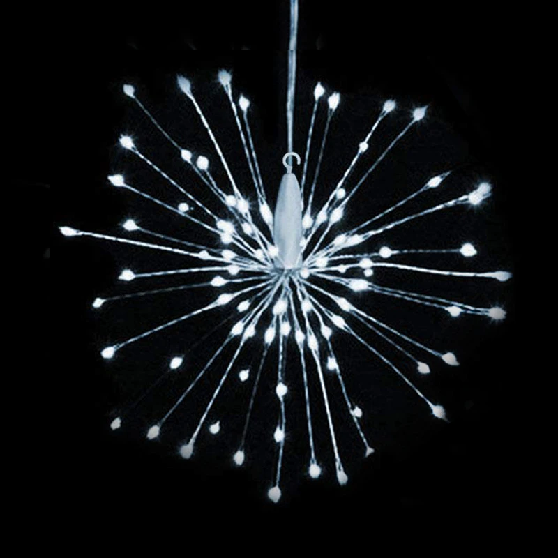 Праздничные подвесные гирлянды Starburst 100-200 светодиодов DIY фейерверк медная сказочная гирлянда Рождественские огни наружный декор Освещение - Испускаемый цвет: white