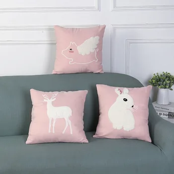 

45x45cm Pink memory Sofa Pillowcase Pink Cushion Cover Throw Pillow Case Home Sofa Bed Chair Decoration 17.72x 17.72inch