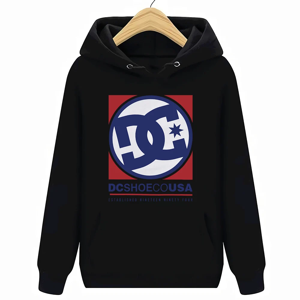 Черный Harajuku Dc Shoe Co Usa Streetwear Hoodies Sweatshirts Casual Print - Цвет: Черный