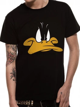 

Daffy Duck Face Vintage Official Looney Tunes Black Mens T-shirt Cool Casual pride t shirt men Unisex New Fashion tshirt Loose