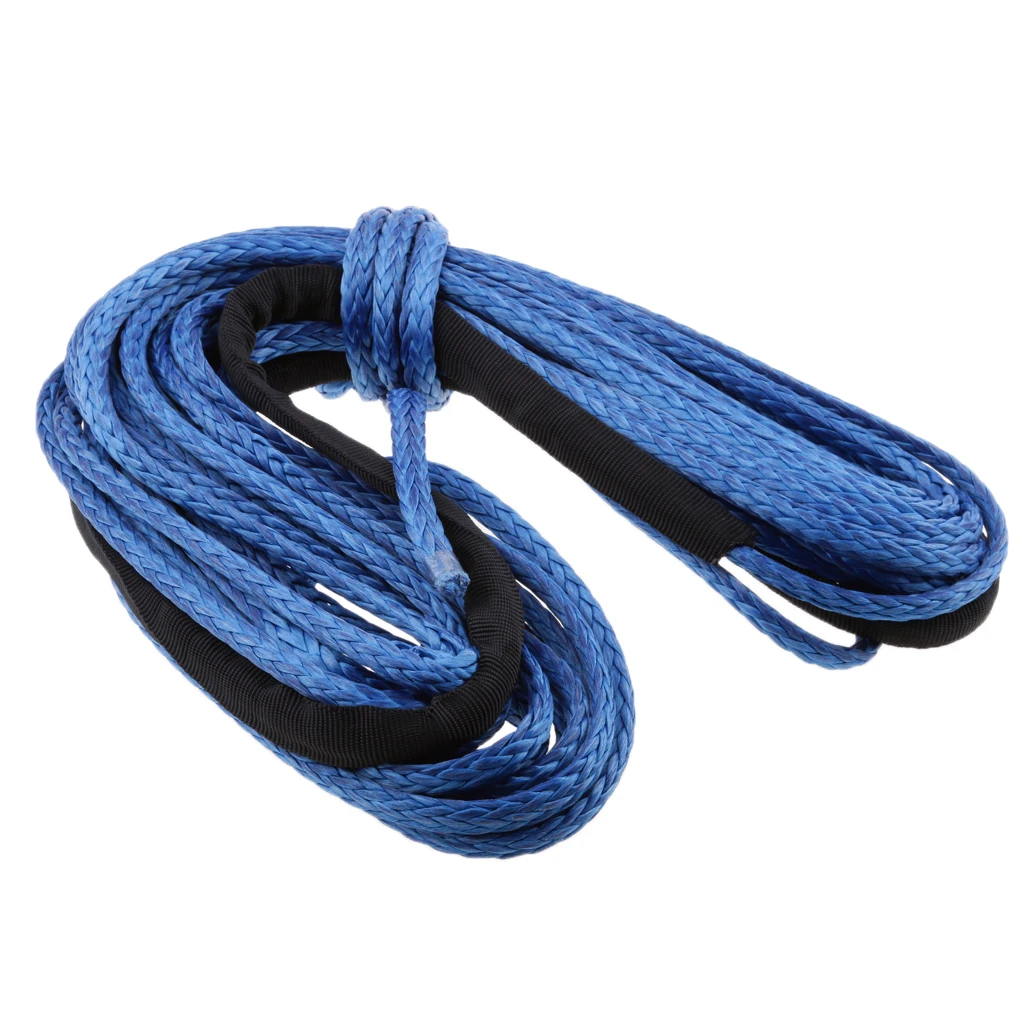 6.35cm(1/4') x15.25m(50') Synthetic Winch Line Cable Rope 5000LB with Sheath