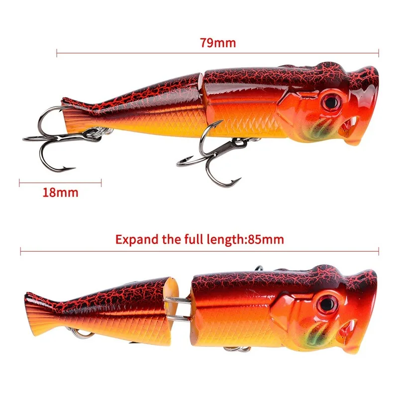 Hard Lure Big Popper Lure Luya False Bait 7.9cm11.5g Imitating Bait Plastic Hard Bait Bait Minnow Swimming Crank Baits jooyoo
