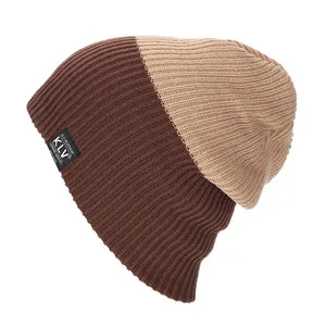 coffee color Модные новые мужские и женские лыжные теплые зимние шапки высокого качества, унисекс, повседневные цветные шерстяные вязаные шапочки, мягкие Лыжные шапки - Цвет: coffee color