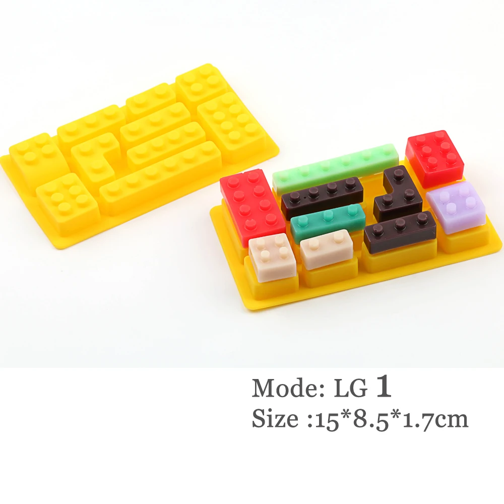 

Lego Brick Blocks Shaped Cake Mold Rectangular DIY Chocolate Silicone Mold Ice Cube Tray Cake Tools Fondant Moulds