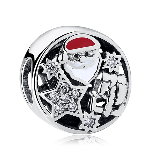 ELESHE, Подходит для Pandora, подвеска из бисера, 925 пробы, серебро, снежинка, цветок, браслет, сделай сам, бусины, ювелирное изделие, рождественский подарок - Цвет: PY1472