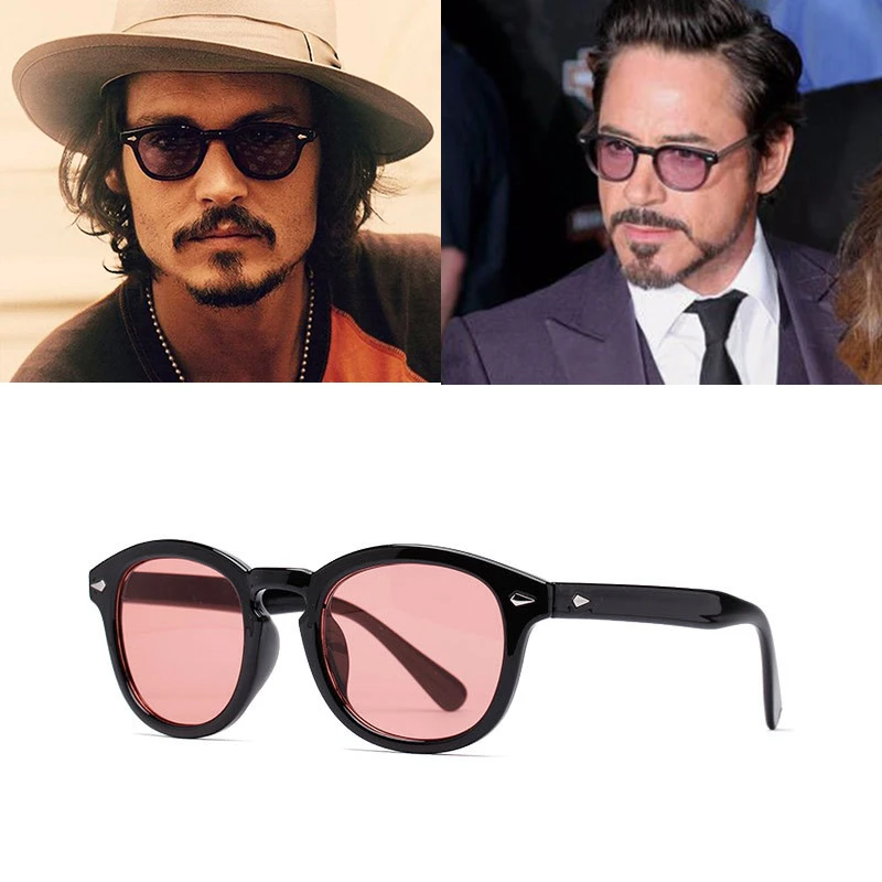 Fashion Johnny Depp Lemtosh Style Round Sunglasses Transparent Tint Ocean  Lens Brand Design Show Sun Glasses Oculos De Sol 1932|Women's Sunglasses| -  AliExpress