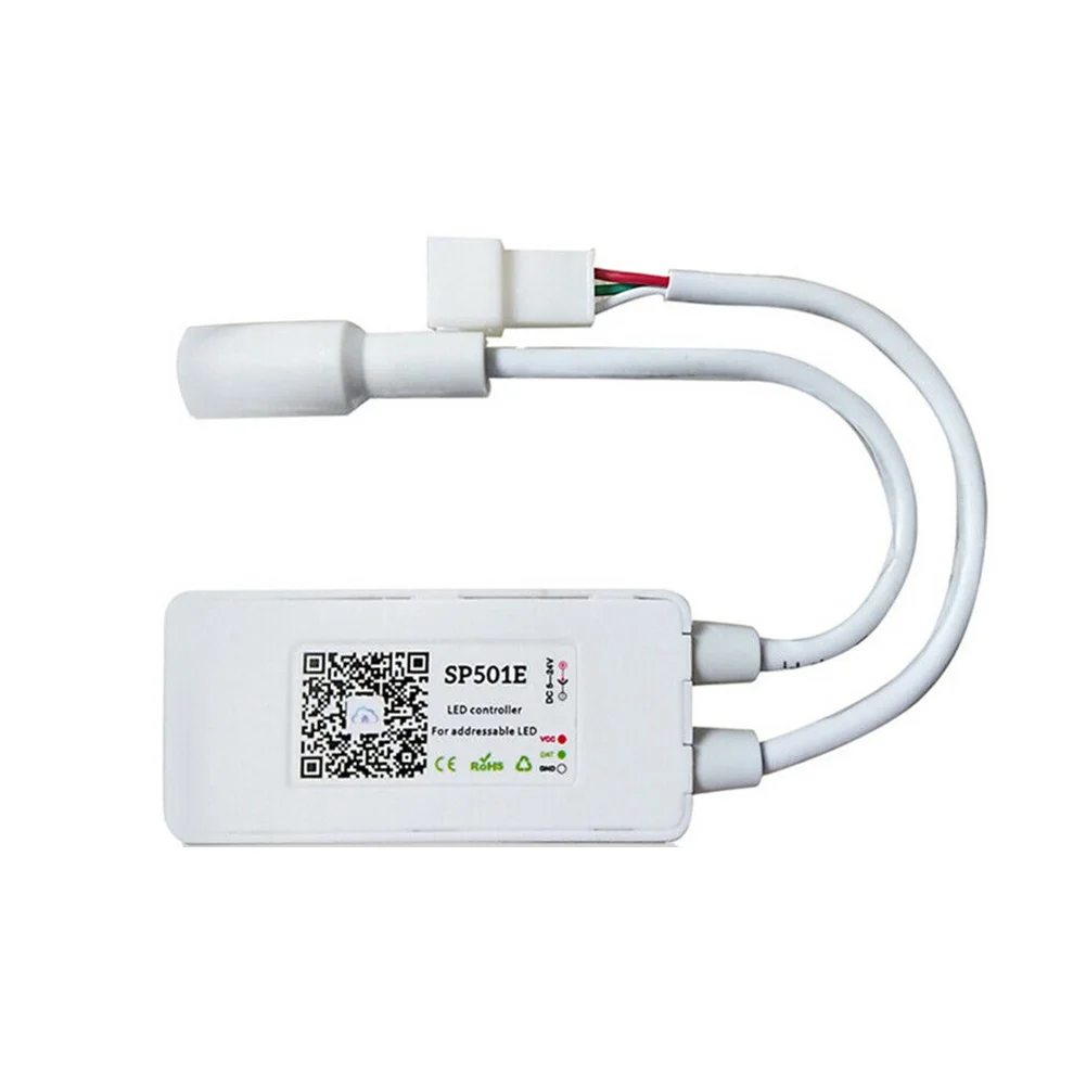 SP501E адресуемый Регулируемый WS2812B DC5-24V Смарт-приложение управление телефоном RGB управление Лер WiFi-SPI 900 пикселей светодиодные полосы голоса