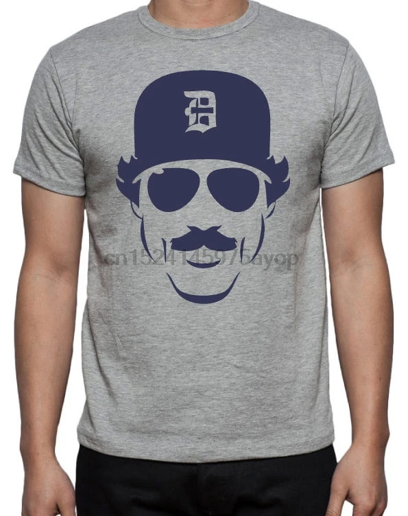 Magnum PI Stencil 80&amp TV Show Costume Party Hawaii Retro New Mens Grey T-Shirt Fashion Men&amp T Shirts Short Sleeve |