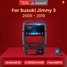 Junsun V1 Android 10 AI Control de voz 4G Carplay DSP Radio de coche reproductor Multimedia GPS para Suzuki Jimny 3 2005 - 2019 2din SIN dvd