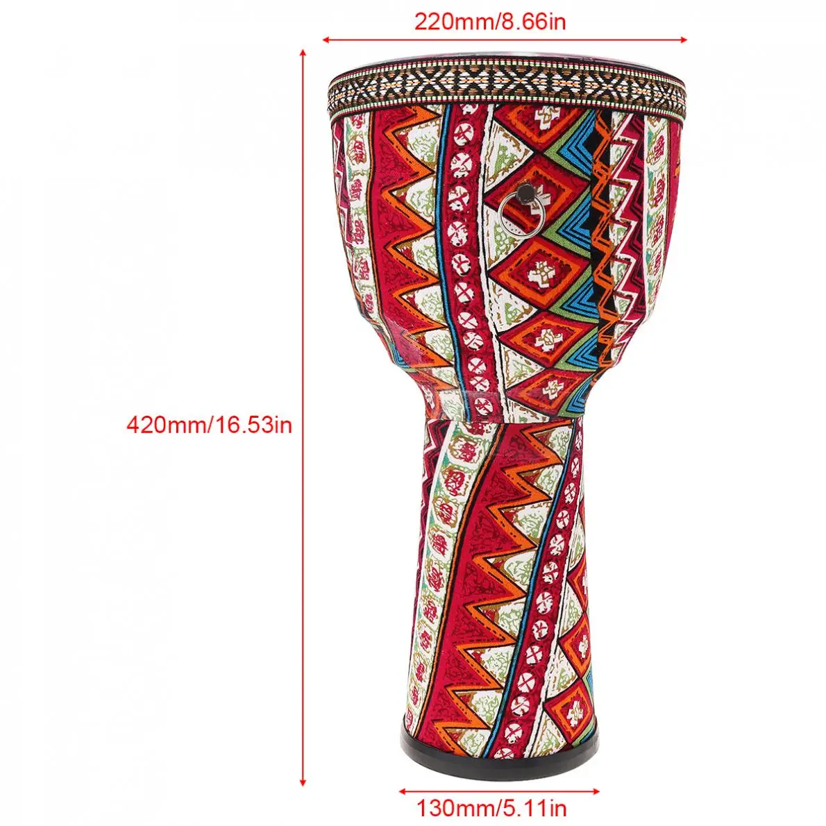 Барабан Djembe 8 дюймовый Африканский красочная ткань художественный корпус из АБС