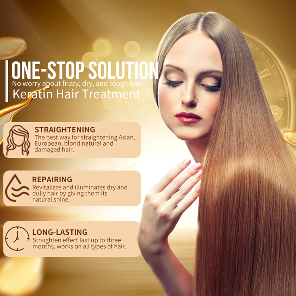 Кератиновый шампунь для очистки волос продукты ухода за волосами бразильская