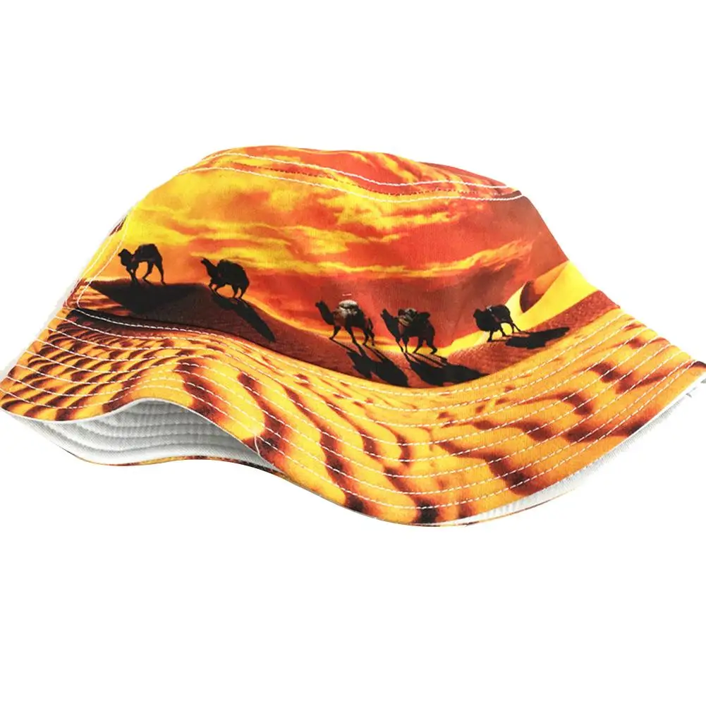 Unique Whale Scenery Camel Snowscape Graffiti Bucket Hat Unisex Sun Visor Cap |