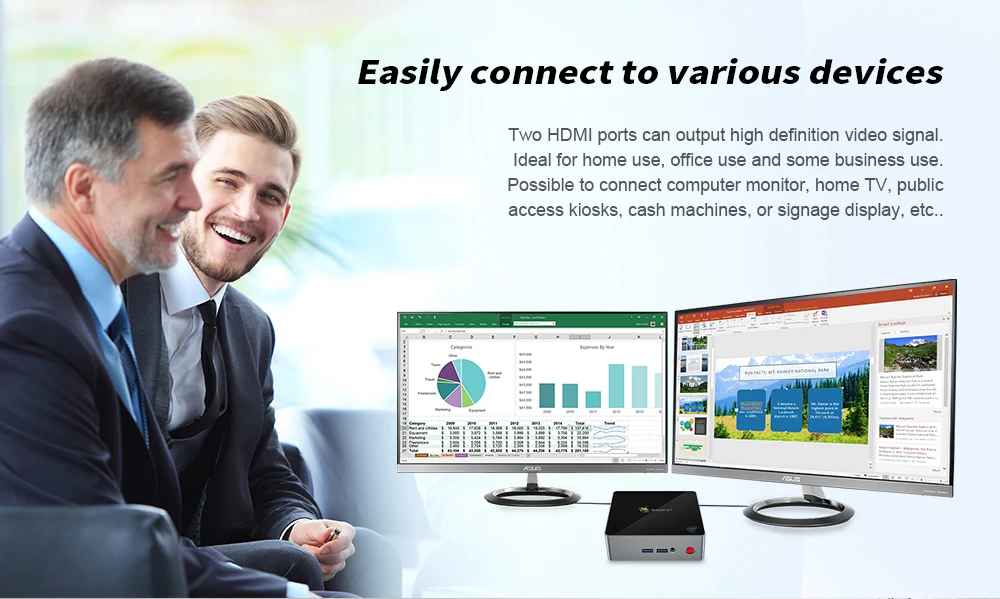Beelink J45 Мини ПК J4205 подлинный Windows 10 Мини ПК 128/256/512GB 2,4 GHz+ 5,8 GHz WiFi BT4.0 поддержка Netfix 4K H.265 Быстрая зарядка