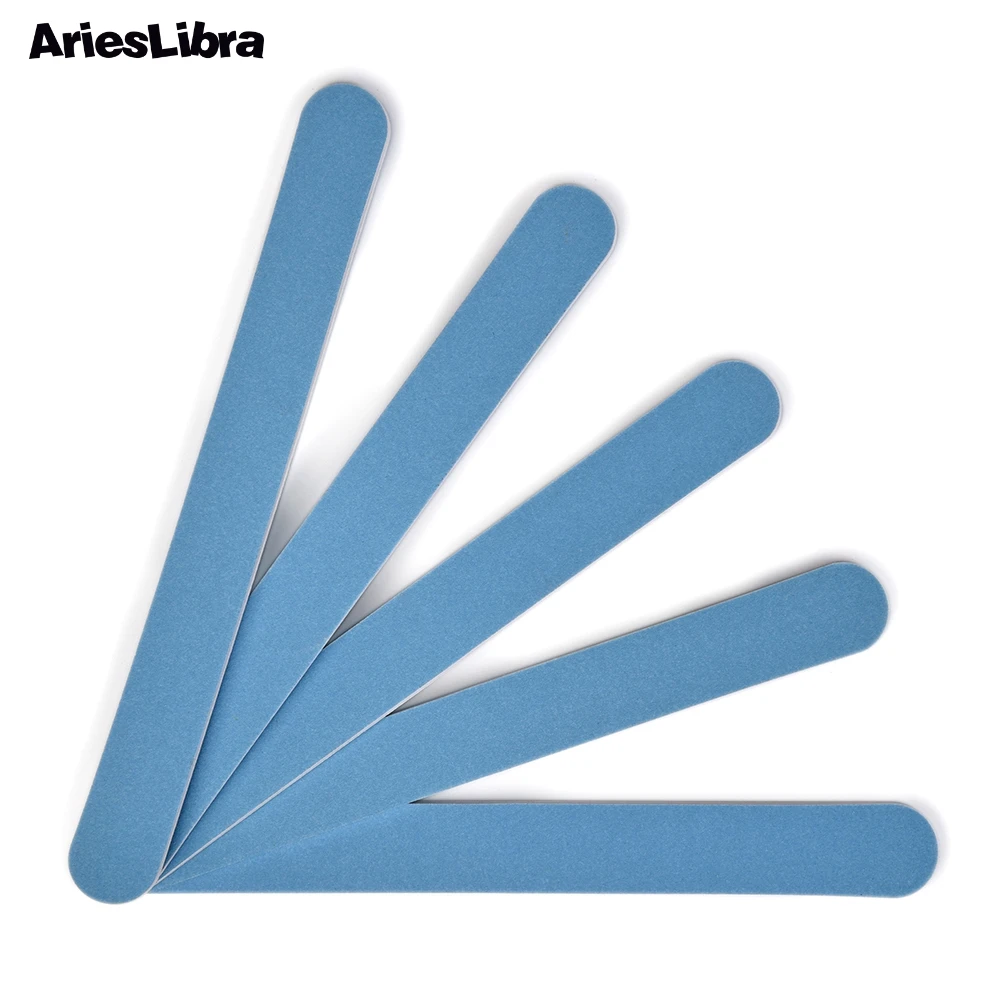 

AriesLibra 1PC 240/240 Double Side Manicure Nail File Blue Sanding Buffer UV Gel Polish Nail Grinding Strip Nail Art Tool
