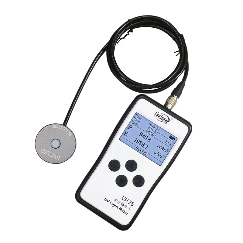 

Linshang LS125 UV Light Meter Test Ultraviolet Power UV Intensity Energy for 365Nm 395Nm UVA LED UVB UVC Waterproof Sensor Probe