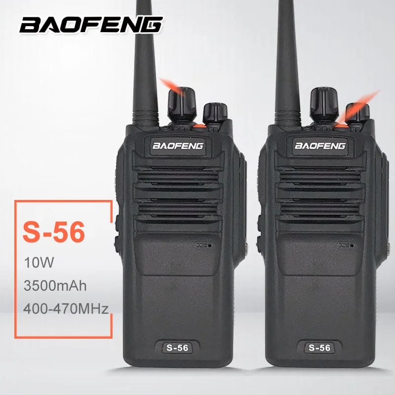 

2PCS BAOFENG S-56 Waterproof High power 10W Walkie Talkie Two Way Radio Station Woki Toki ham radio hf transceiver рация