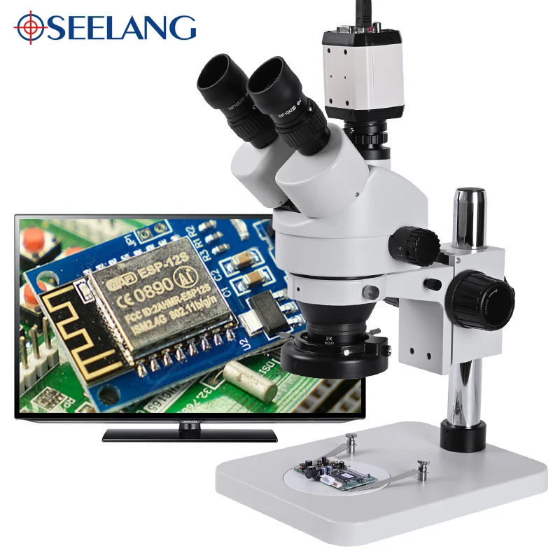 Professional Stereo Microscope Trinocular Zoom 3.590x Digital Ccd