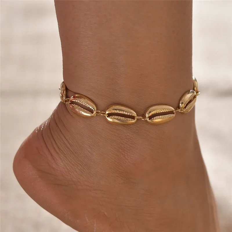 Modyle Gold Color SeaShell Anklet For Women Foot Jewelry Summer Beach Barefoot Bracelet Ankle On Leg strap Bohemian Jewelry Modyle Gold Color SeaShell Anklet For Women Foot Jewelry Summer Beach Barefoot Bracelet Ankle On Leg strap Bohemian Jewelry