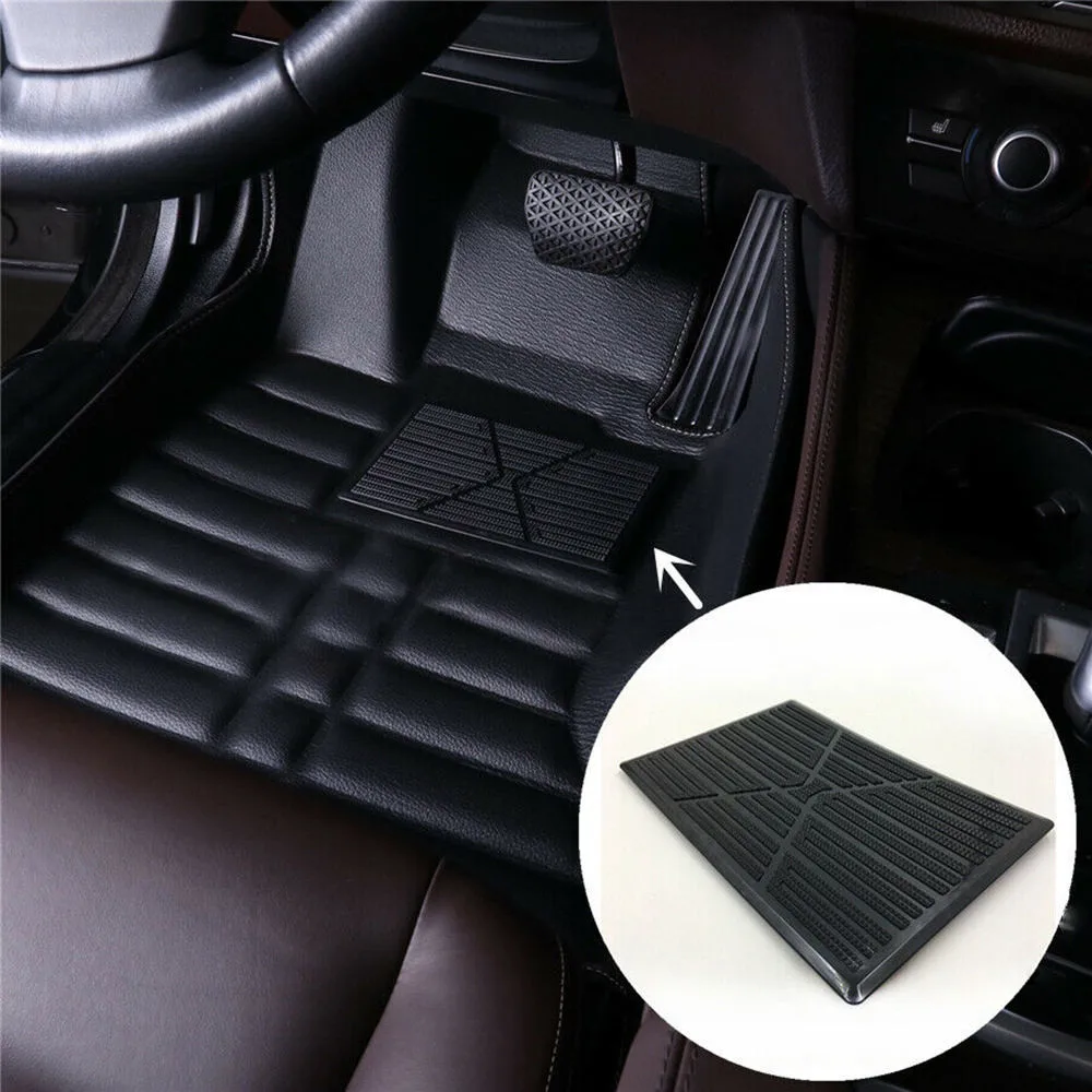 

Universal Black PVC Car Floor Carpet Pad Heel Foot Mat Pedal Patch Cover 25x16cm Car Mat Anti-skid Pedal Black
