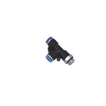 

3/8'' 1/2'' BSPT Male x Fit 16mm OD Tube diameter connecting pipe tee t-type external thread quick plug joint pneumatic joint
