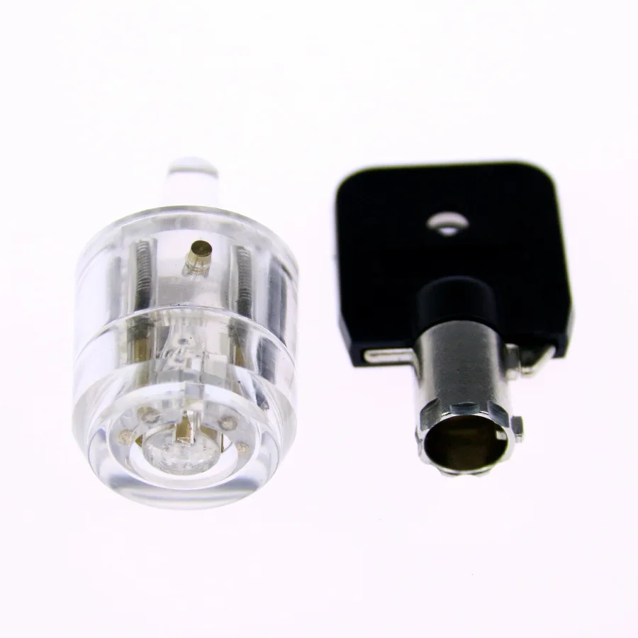 7PinPlumLockCylinderTransparentTubularLockVisiblePickCutawayPracticeViewPadlock