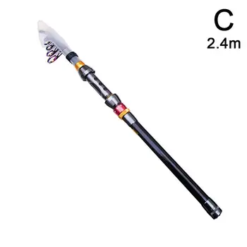 

Carbon Fiber Telescopic Fishing Rod Portable Fishing Travel Boat Sea Accessories 2.7m Size 1.8m/2.1m/2.4m/ Rod Pole Fishing Q8R6