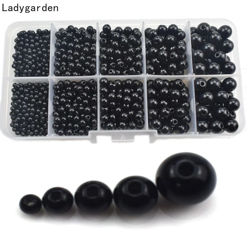 1380PCS3MM4MM5MM6MM8MMBlackSafetyDollEyesSewingBeadsforDIY