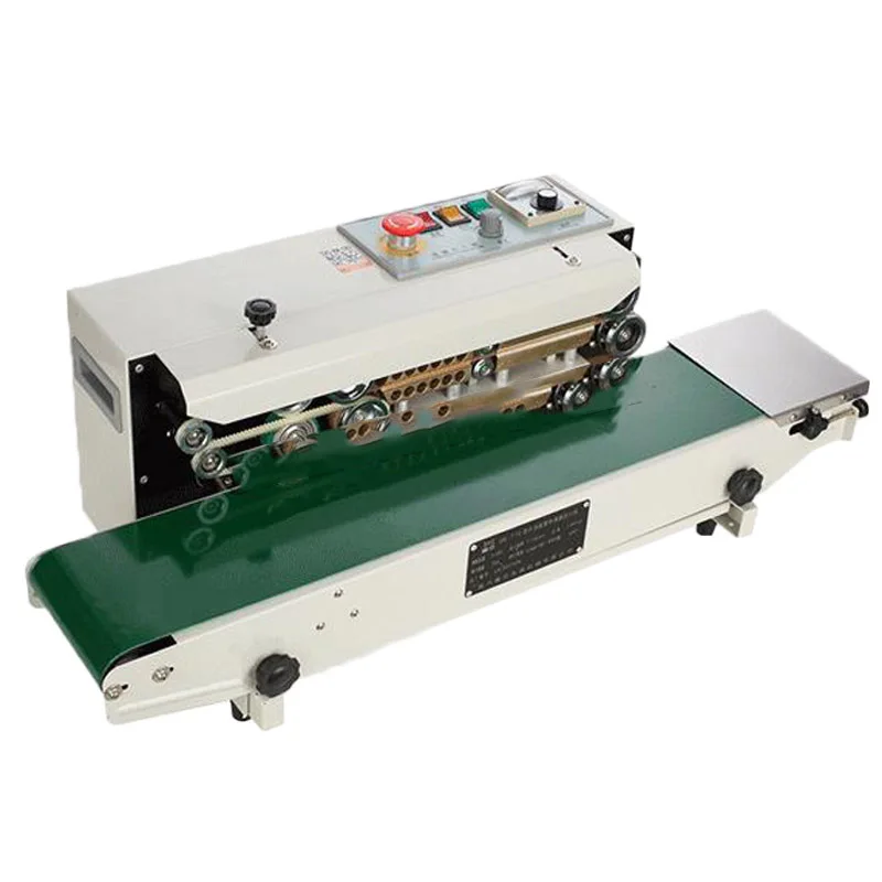 FR-770 220v/110v Continuous Film Sealing Machine 80W Plastic Bag Package Machine Band Sealer Horizontal Heating Sealing Machine