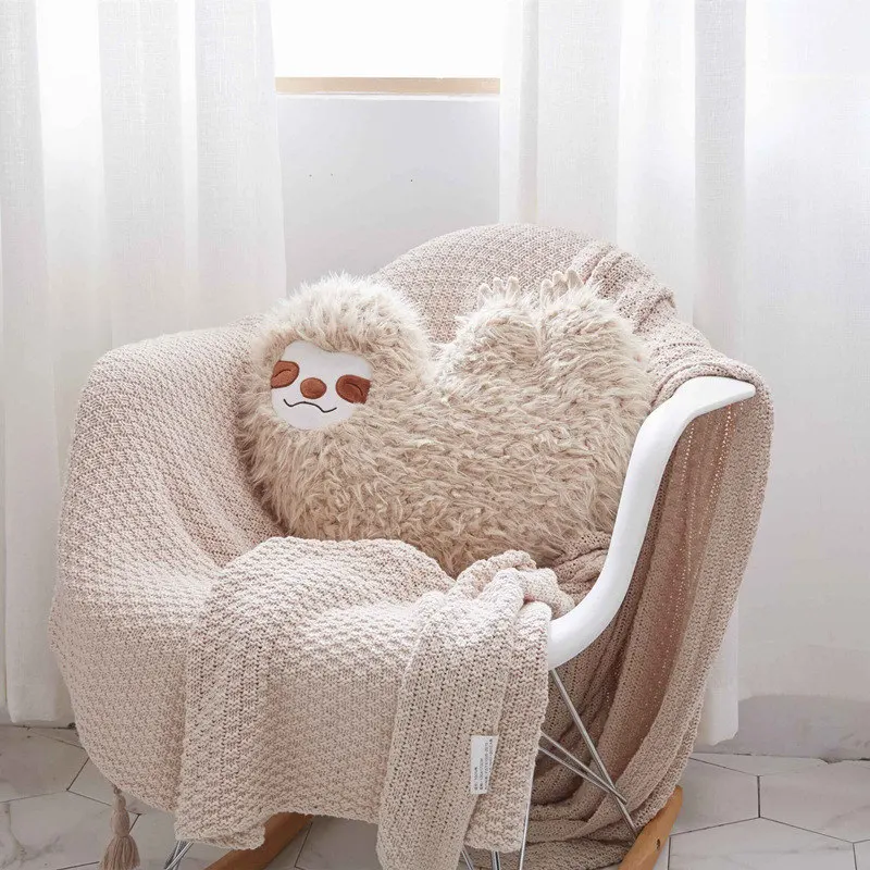 

Cute Lifelike Simulation Sloth Plush Toy Doll Soft Cushion Sofa Pillow Comfort Appease Stuffed Animal Doll Kids Gift Home Deco