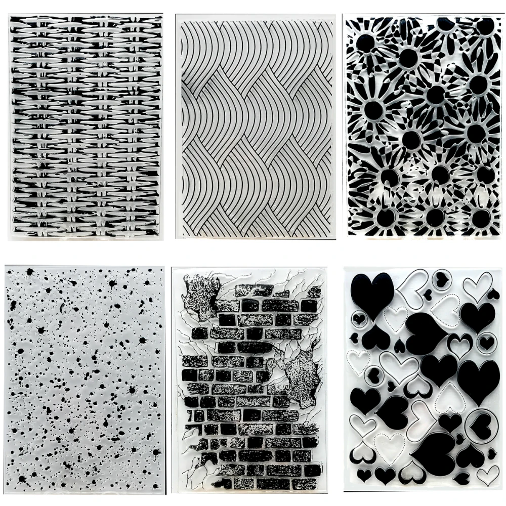 

Lychee Life DIY Background Clear Stamp Transparent Silicone Stamp Seal Sheet For Scrapbooking Photo Album Decoration