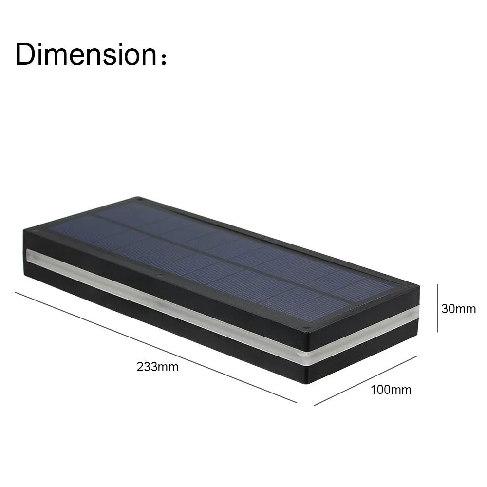 NEWKBO 144 LED Outdoor Solar Powered Energy LED Wall Lamp Sensitive Light Control Light