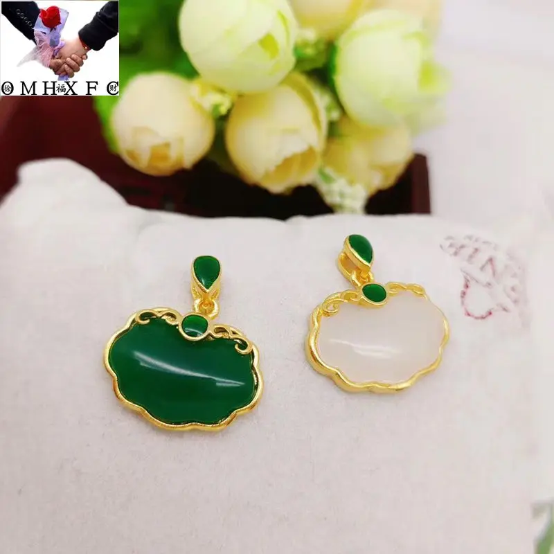 OMHXFC Jewelry Wholesale YM1129 European Fashion Woman Party Birthday Wedding Gift Vintage Peace Buckle 24KT Gold Pendant Charm | Украшения