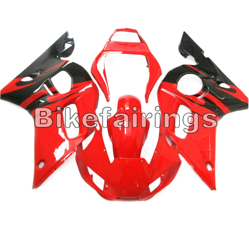 Велосипедные ковши для Yamaha YZF-600 R6 1998 1999 2000 2001 2002 R6 ABS впрыска в комплекте красный и черный понижающий кузов комплект