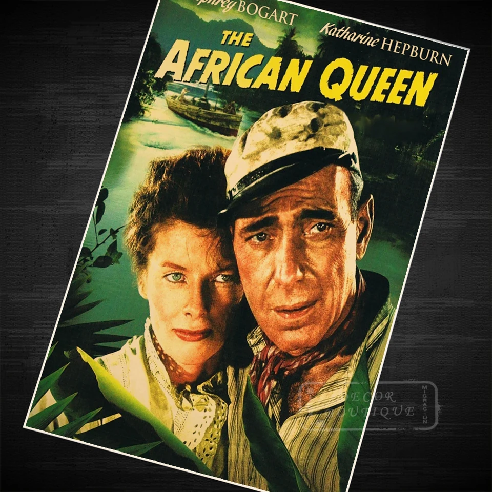 African Queen John Huston Movie Film Classic Vintage Retro Poster Decorative Diy Wall Canvas Stickers Home Posters Bar Art Decor Painting Calligraphy Aliexpress