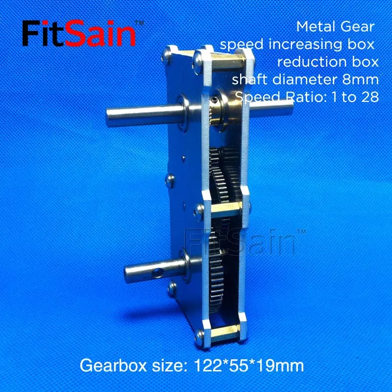 Gear Reducer Accelerator 1 to 28 Metal Speed Up Box Large Torque