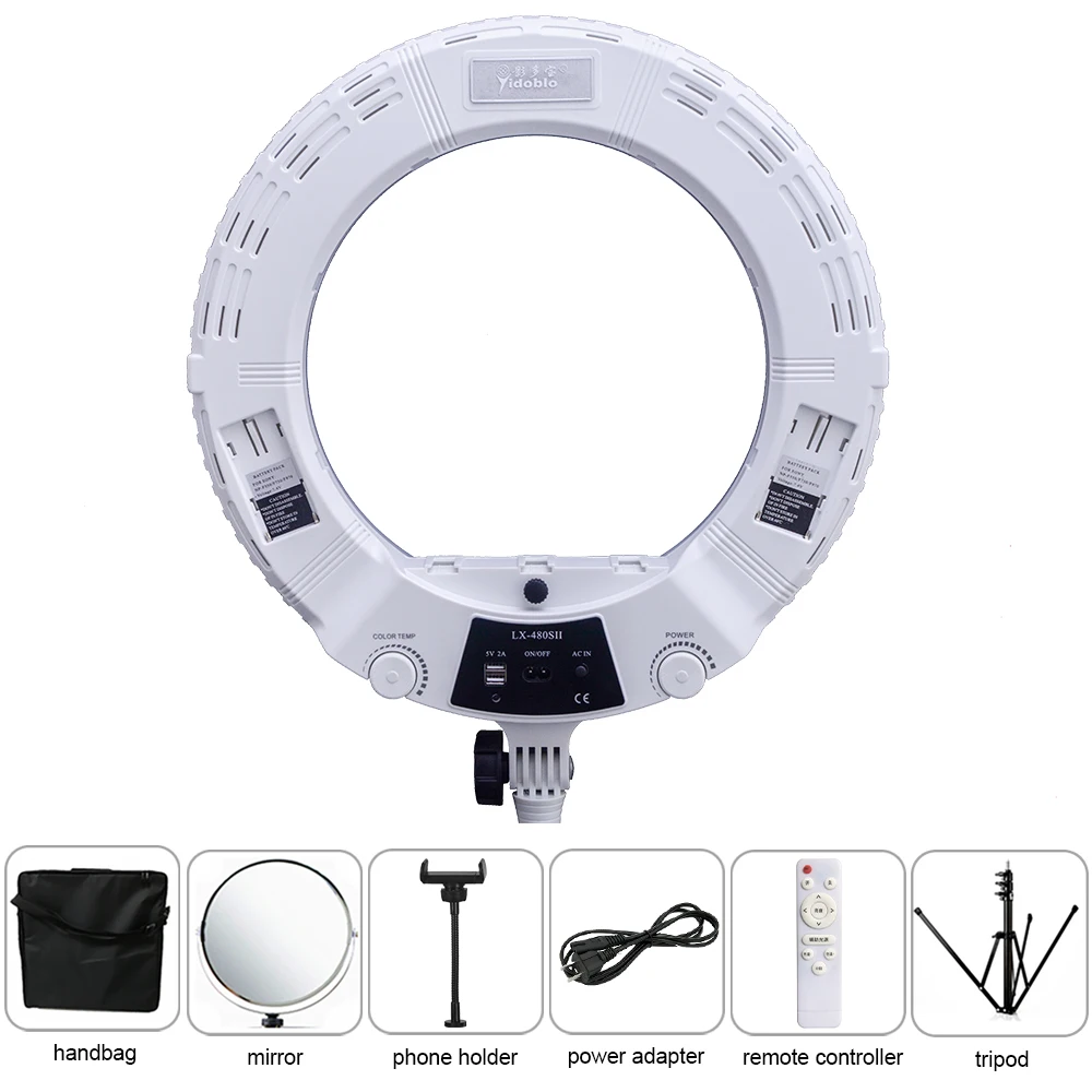 Yidoblo теплый и холодный светильник LX 480SII Pro Beauty Studio светодиодный кольцевой SMD S