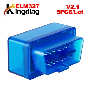 

5pcs Super MiNI elm327 v2.1 obd2 bluetooth Auto scanner obd OBDII OBD 2 diagnostic tool supports Android/PC With Torque