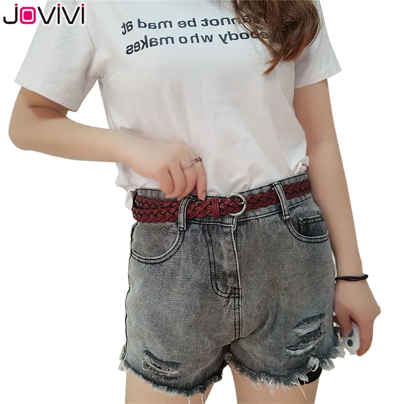 Jovivi 1x пояса из натуральной кожи женские плетеные ремни из воловьей кожи тонкие женские ремни для женщин джинсовое платье модный ремень подарок на день рождения