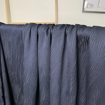 

White waxberry 150cm Navy Blue Bark Texture Polyester Garment fabric sewing materials Clothing dress fabrics Free shipping