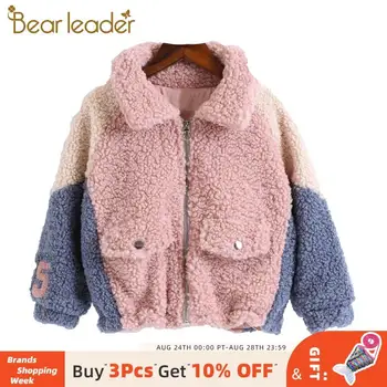 

Bear Leader 2020 New Girls Coats New Winter Kids Jackets Fleece Warm Girl Clothes Sweet Snowsuit Outerwear Children Clothing