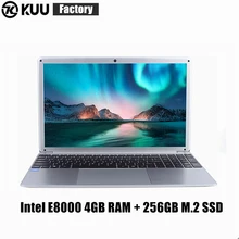 KUU YEPBOOK Laptop 15.6 Inch IPS Screen For Intel E8000 Quad Core 256GB M.2 SSD Netbook HDMI WiFi Bluetooth for office study