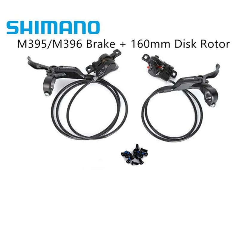 black brake Shimano Гидравлический дисковый тормоз набор передний и задний BR-BL-M395/M396 для Shimano M395/M396 тормоз с осевой дисковый тормозной ротор - Цвет: black brake